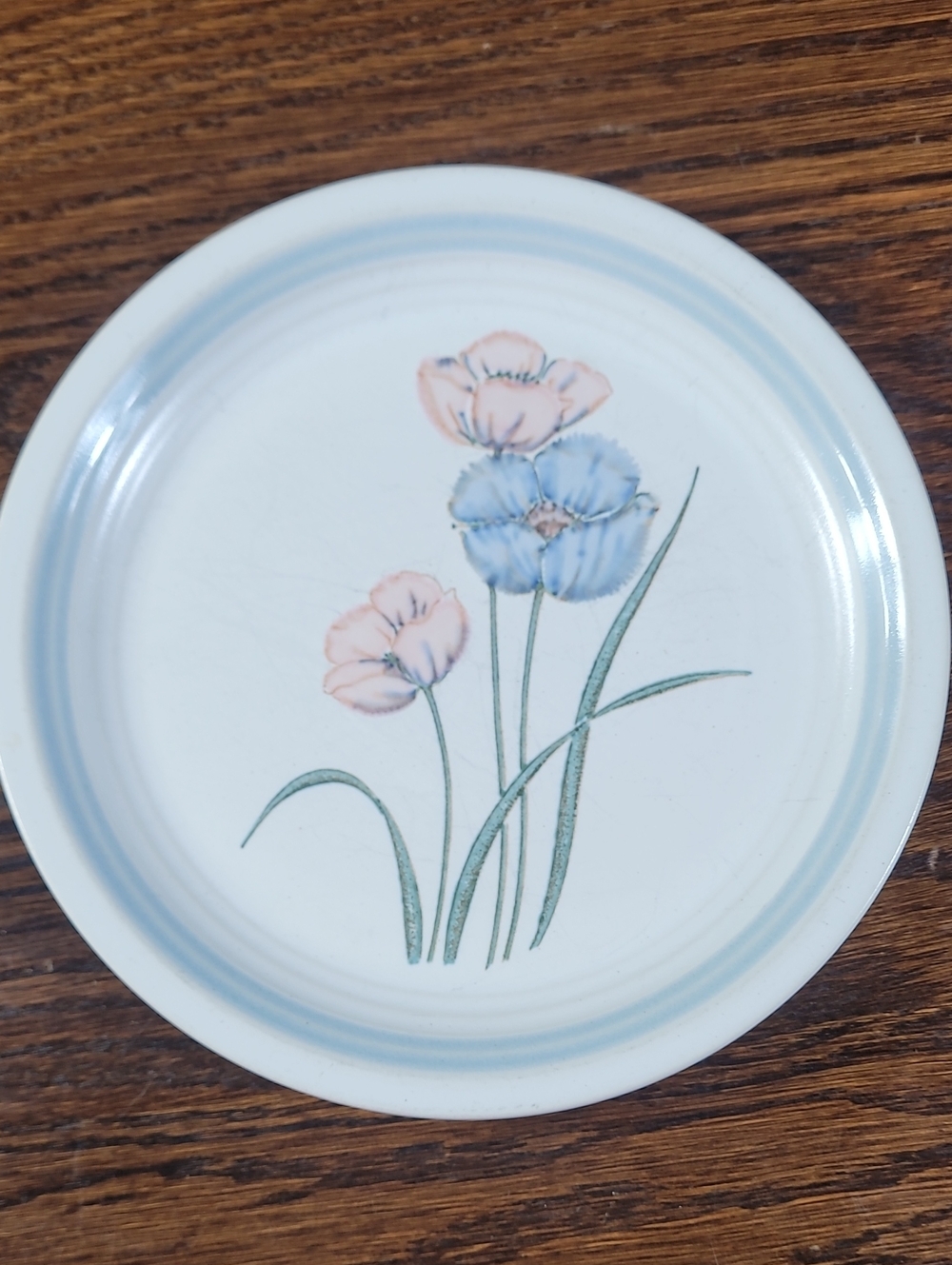 Vintage Baker Hart & Stuart Joy Stoneware Floral Plate Farmhouse Cozy Cottage
